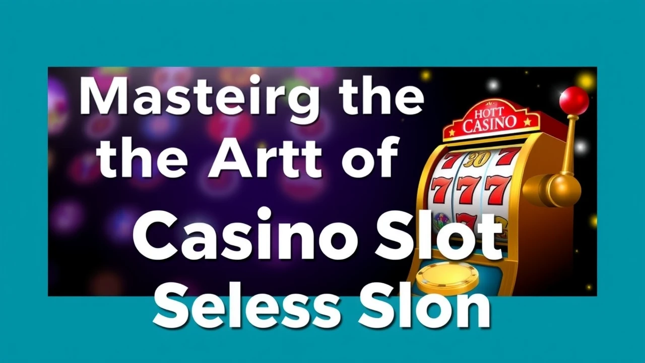 Mastering the Art of Casino Slot Selection